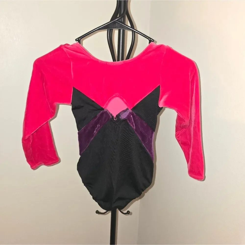 Danskin Freestyle Colorful Long-Sleeve Leotard 6x Small